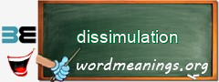 WordMeaning blackboard for dissimulation